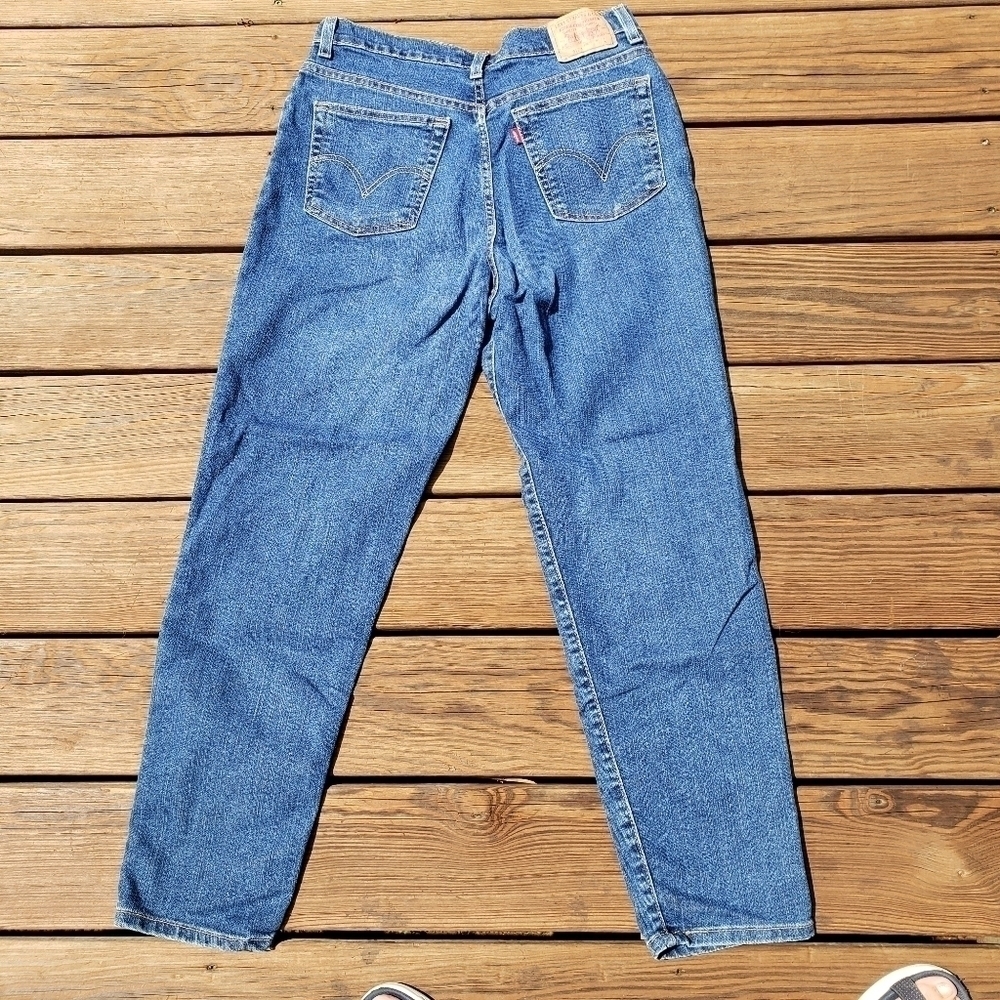 LEVI'S 512 Classic Slim Fit Stretch Tapered Leg High Waist 12S EUC - Picture 3 of 11
